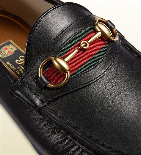 gucci loafers men's black|men's Gucci bit loafer.